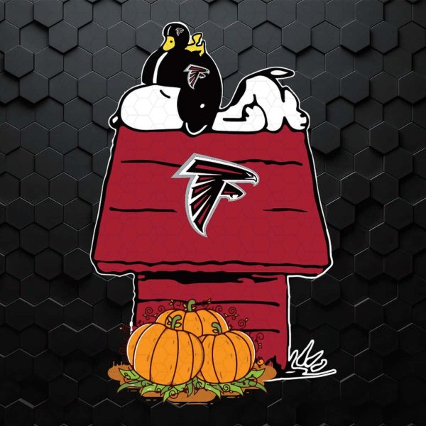 Atlanta Falcons Snoopy Pumpkin House Nfl SVG