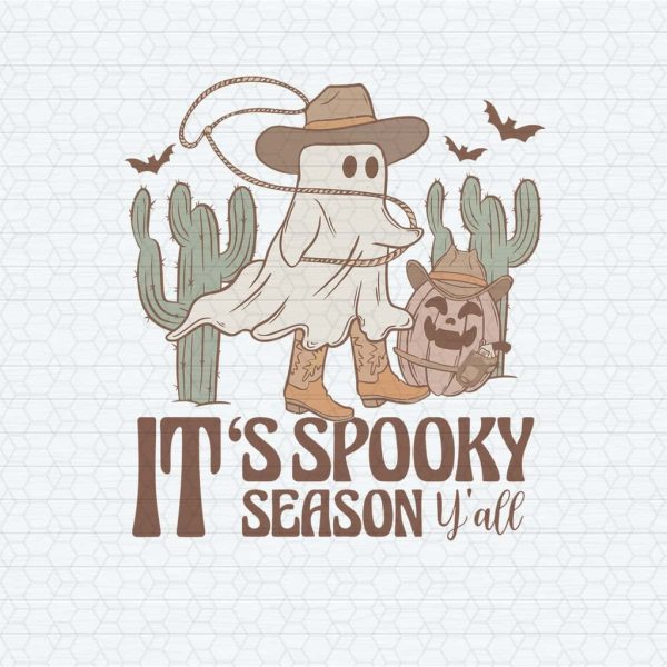 It's Spooky Season Western Cowboys Ghost SVG Cricut File