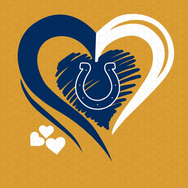 Indianapolis Colts Heart Logo Sport Football SVG