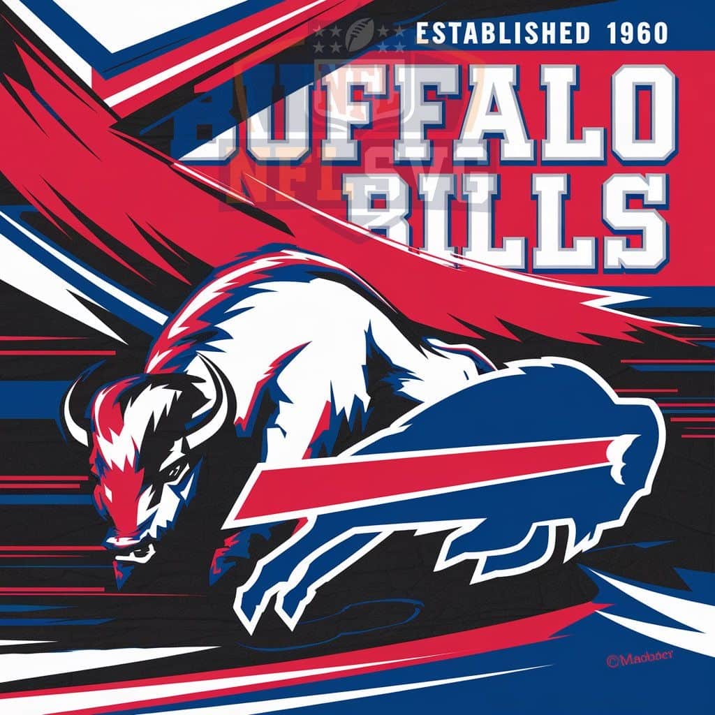 Buffalo Bills Logo Explained: Design, History & Where to Download High-Quality SVG Files 4 Detailed illustration of the charging buffalo from the Buffalo Bills logo highlighting design elements like the red streak