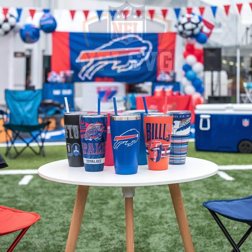Buffalo Bills Tumbler – The Perfect Drinkware for True Fans (+ SVG Files!) 3 A hand gently cleaning a Buffalo Bills tumbler with a soft cloth and mild soap.